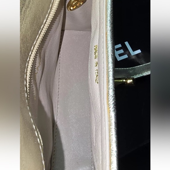 CHANEL MINI FLAP BAG GOLD LAMBSKIN LEATHER GHW - Picture 7 of 9